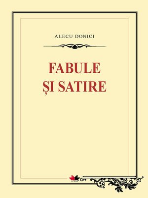 cover image of Fabule şi Satire